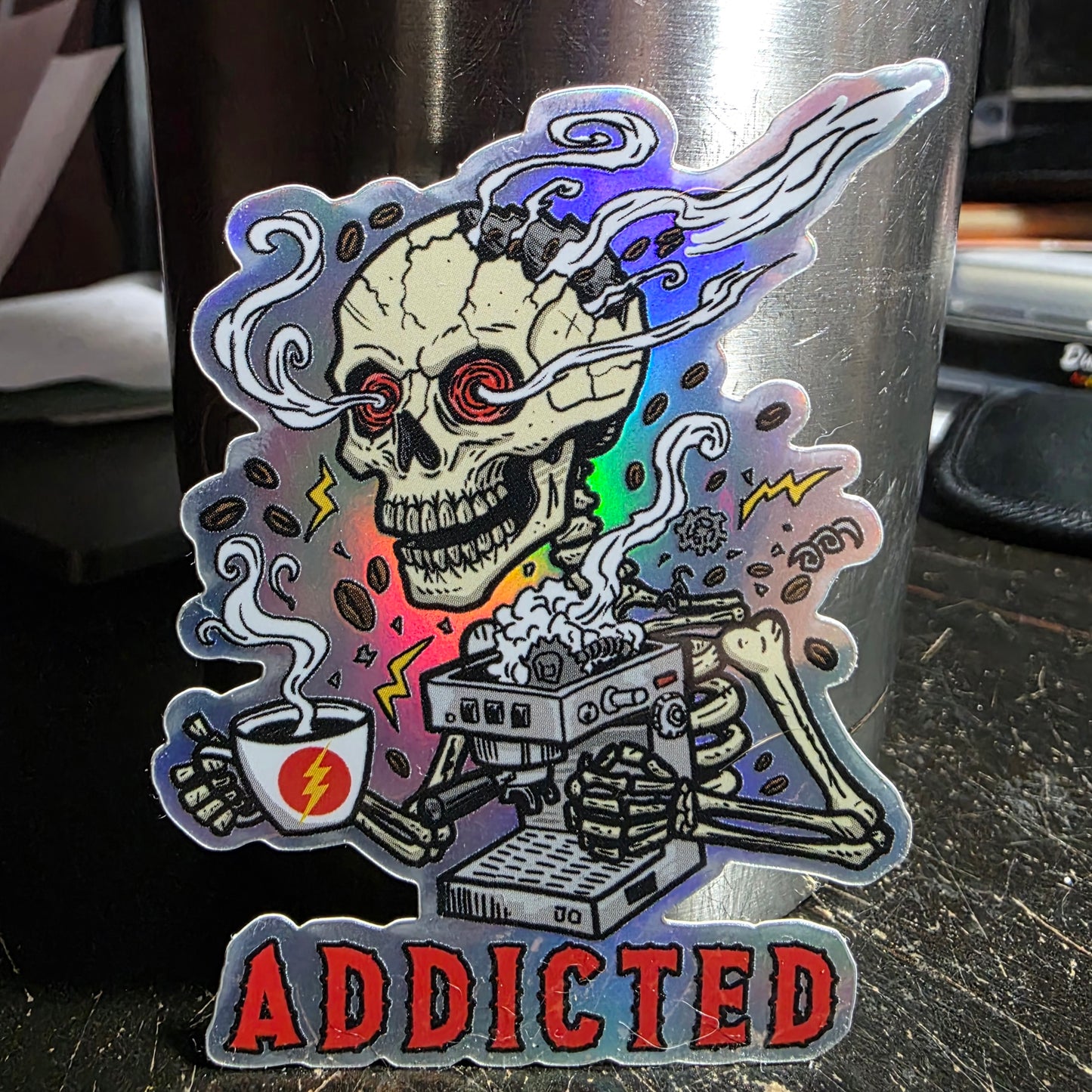 Caffeine Addiction Sticker
