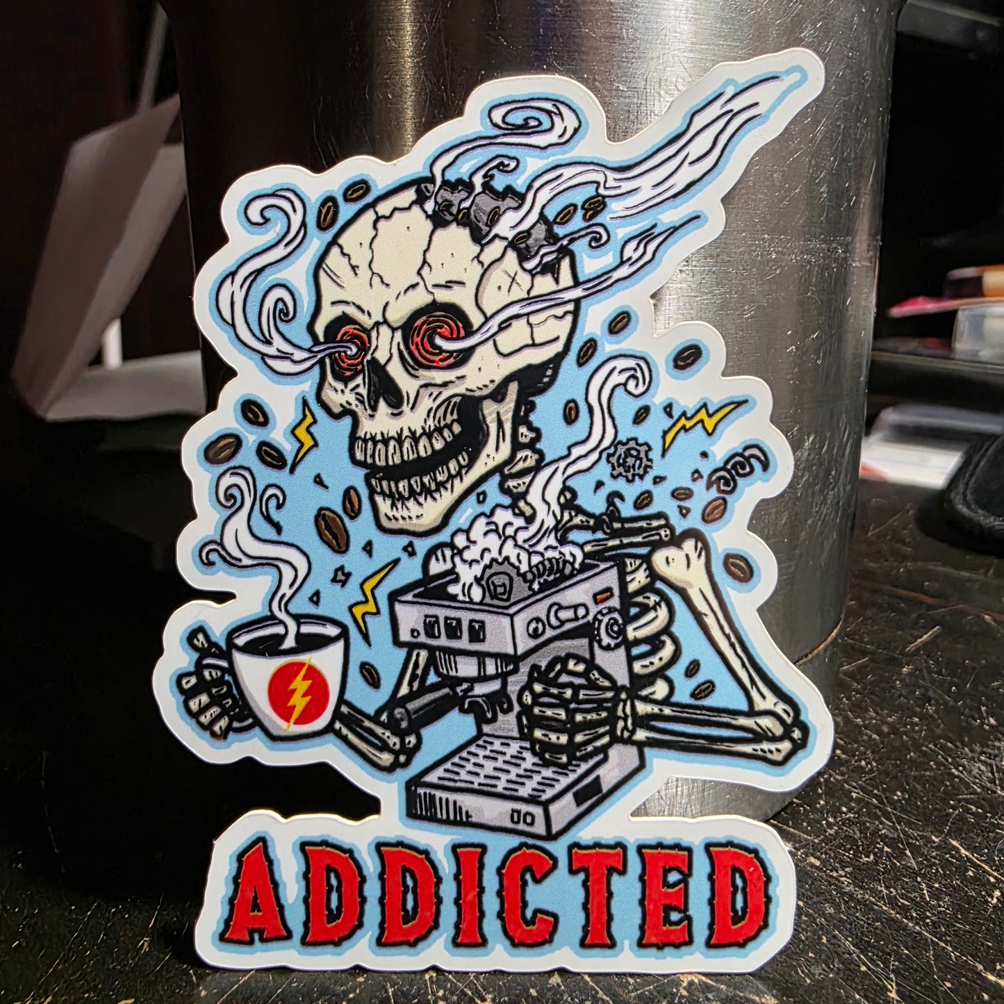 Caffeine Addiction Sticker