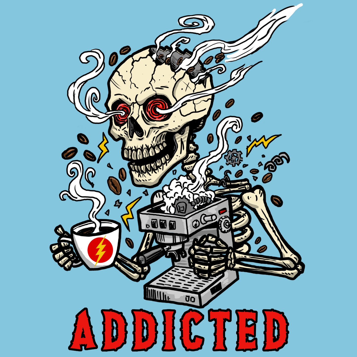Caffeine Addiction Sticker